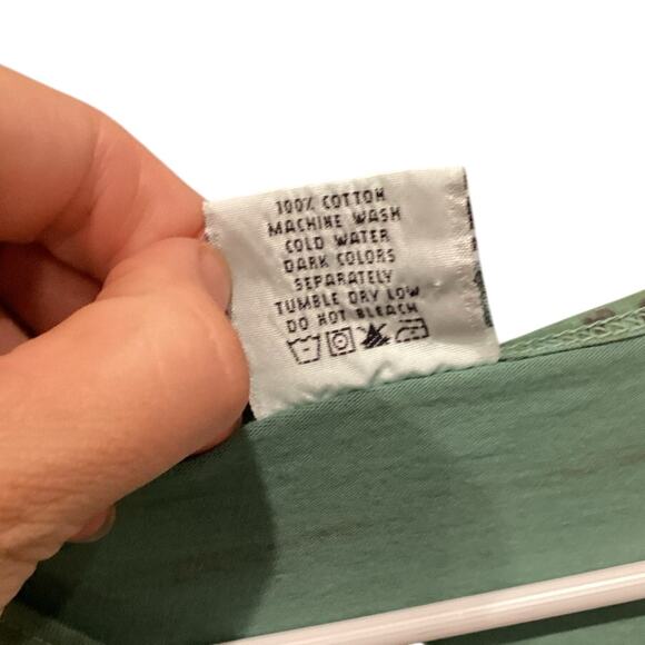 CMC Women Tunic Top Size XS Green Brown Boho Lagenlook Shirt Button Cotton Artsy - Picture 6 of 9